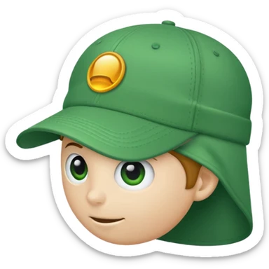 green golf hat sticker