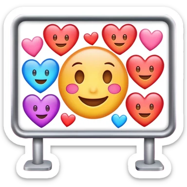 letrero publicitario emoji sticker