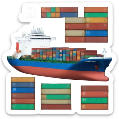 cargo ship sticker