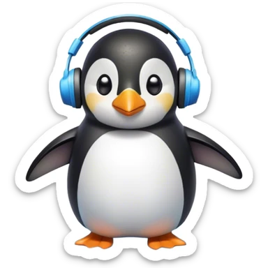 Penguin playing Fortnite, but wants to go swimming sticker