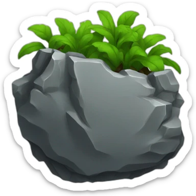 steel slag, breath, green plant sticker