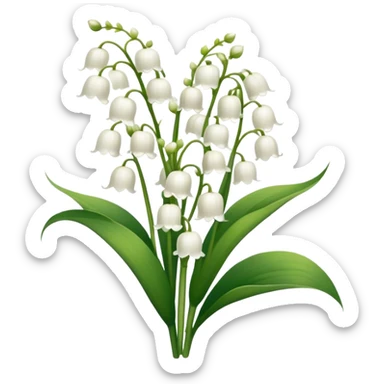 lilies of the valley sticker