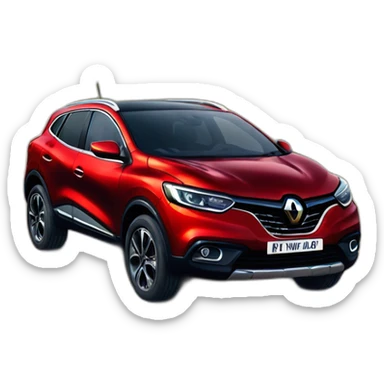 Red Renault kadjar off roading  sticker