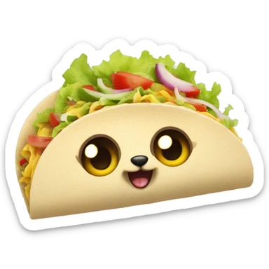 oso hambre taco sticker