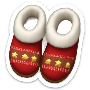 Cozy Christmas slippers sticker