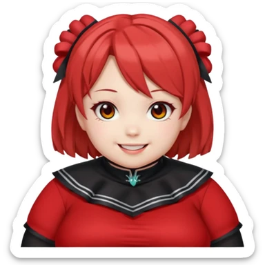 fat kasane teto from vocaloid OBESE sticker