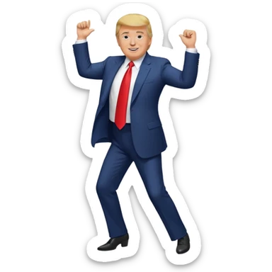 Donald Trump bailando  sticker