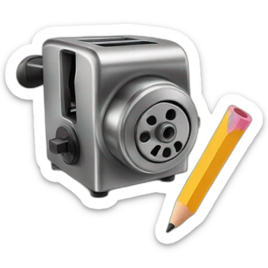 manual pencil sharpener sticker