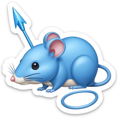 Blue mouse cursor sticker