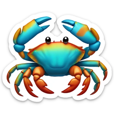 Crab with a bandana on throwing up gang signs  sticker