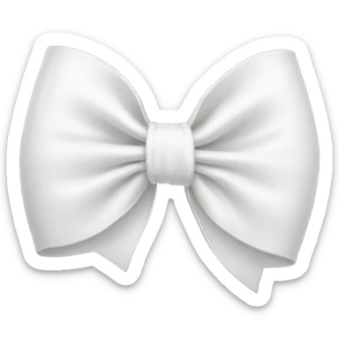 White bow sticker