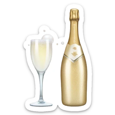 Pearls and prosecco sticker
