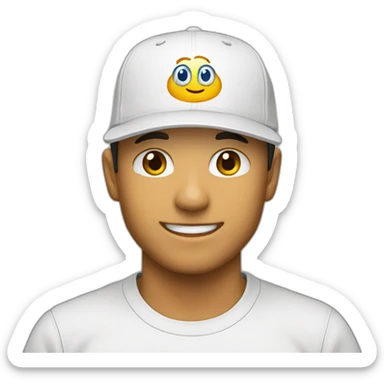 Emoji con el nombre "Proyectos Anyjo" escrito en una gorra sticker