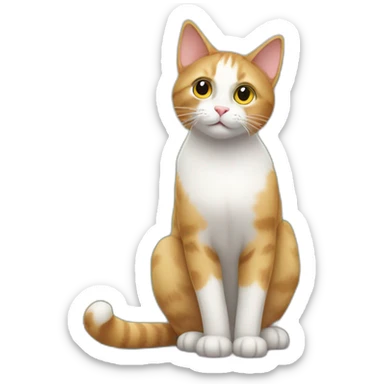 a cat sitting on a windowsill sticker