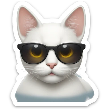 Cat with sunglasses sticker