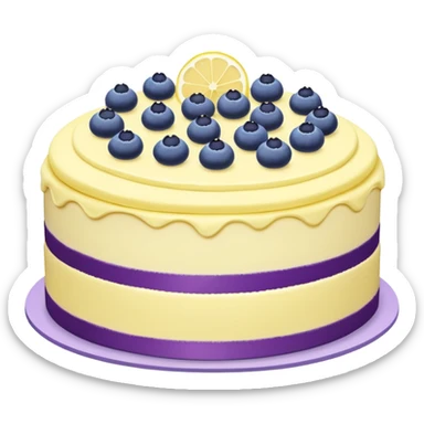 lemon and blueberry buttercream cake sticker