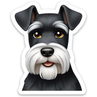 Schwarzer schnauzer klein alt sticker