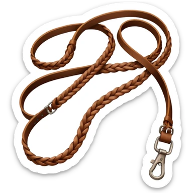 A simple sling made of braided leather straps.













 sticker