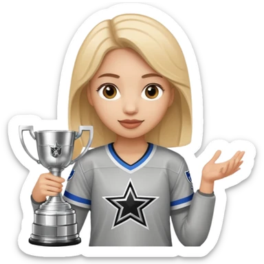 A girl with a Stanley cup sticker