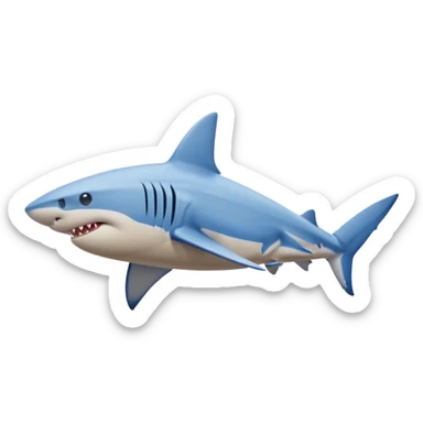 shark in the beach whit blum nike jordan sticker