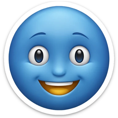 make me emoji for my linux start menu i want it blue and take the whole the image (i want it big ) sticker