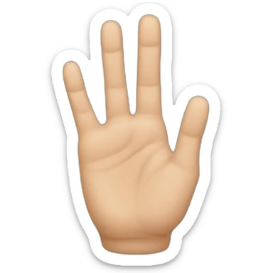 Hand with 3 fingers sticker