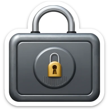 Charcoal grey lock with the letters RV in the center sticker