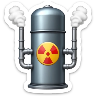 create a very realistic nuclear reactor sticker