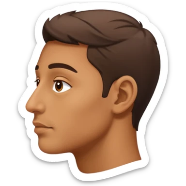  aquiline nose, side view sticker