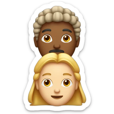 three wise men, one is blonde, one is African American, one is red haired  sticker