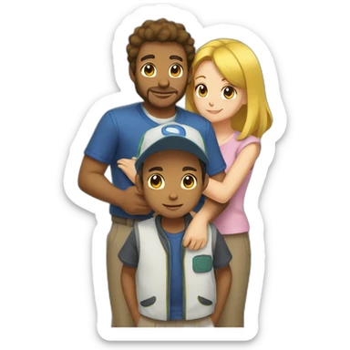 Foster parents for Ash of Pokémon sticker
