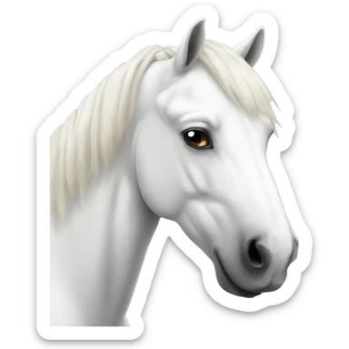 White horse sticker