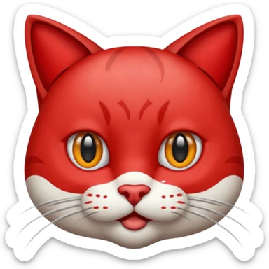 Gato enojado con un moño en la cabeza sticker
