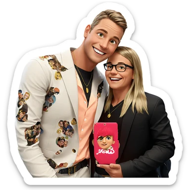 boys with style and smiles sticker