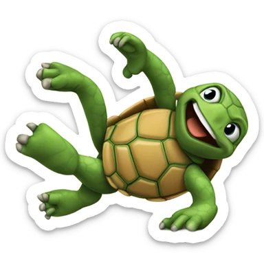 Turtle breakdancing  sticker