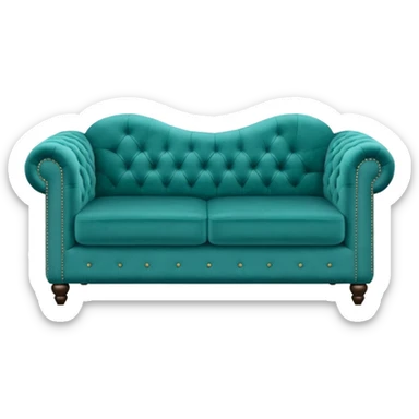 Teal couch sticker