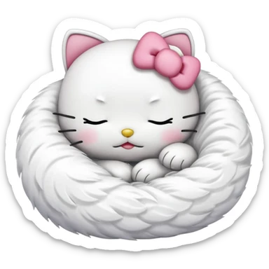 hello kitty sleeping sticker