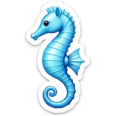 Light blue sea horse sticker