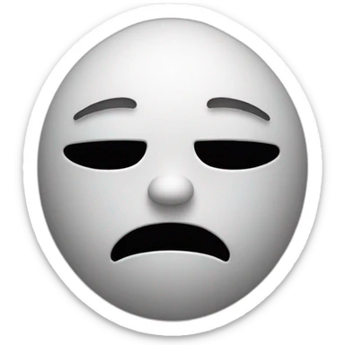Sad emoji with taking happy mask front happy face sticker