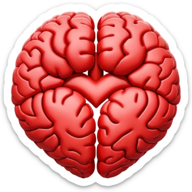 Brain and heart sticker