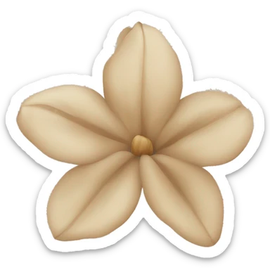 beige flower petal sticker