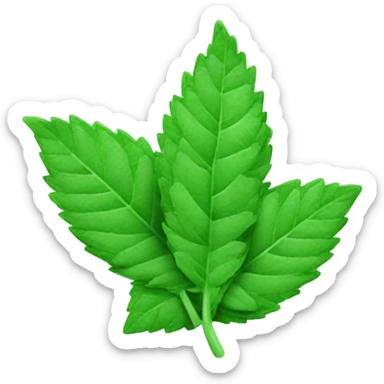 A mint leaf sticker