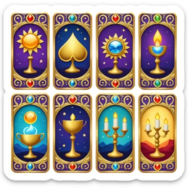 tarot cards sticker