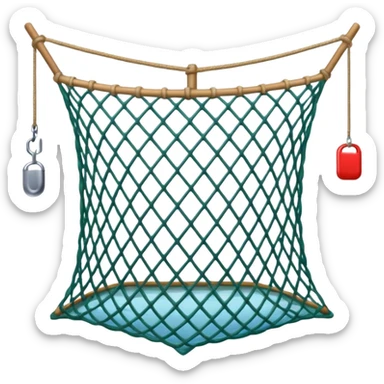 Fishing net a square net sticker