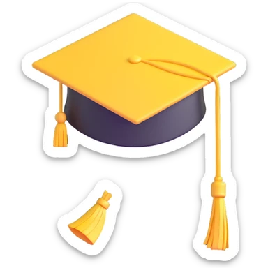 yellow graduation cap sticker