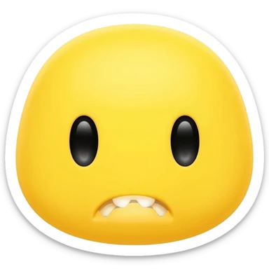 Yellow emoji adorable fiesty face sticker