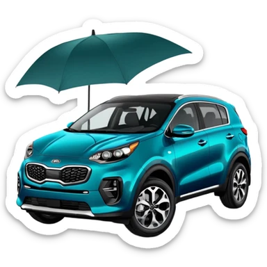 Kia Sportage 2021 darker blue-green sticker