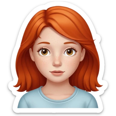 Pretty Girl with freckles sticker