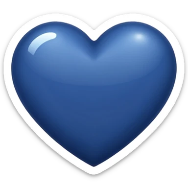 Navy blue heart  sticker