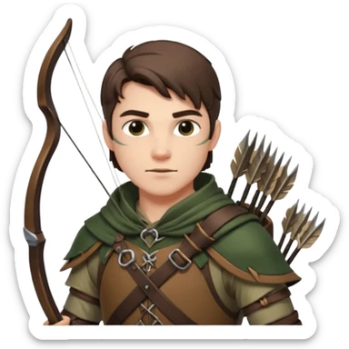 male dnd ranger sticker